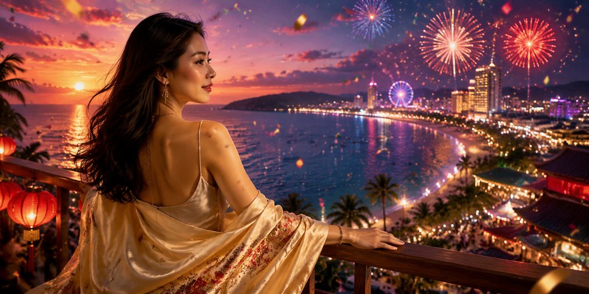 Cảnh bãi biển Phú Quốc với người dùng truy cập casino trực tuyến trên di động